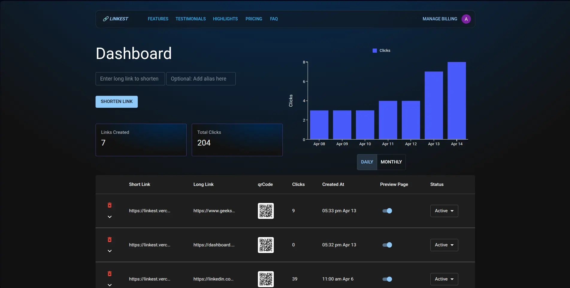 Linkest: Intelligent URL Shortener